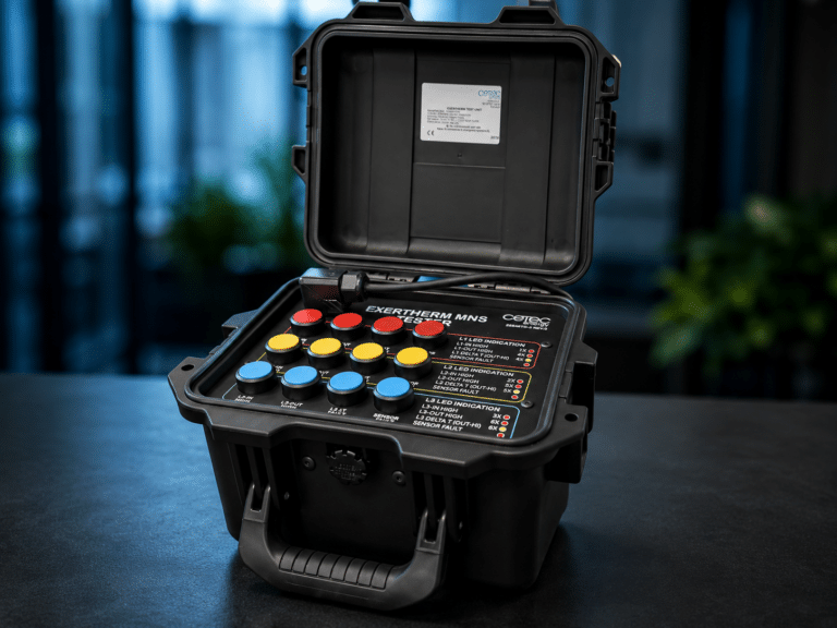 Exertherm MNS Tester for simulating temperature faults and verifying monitoring functions