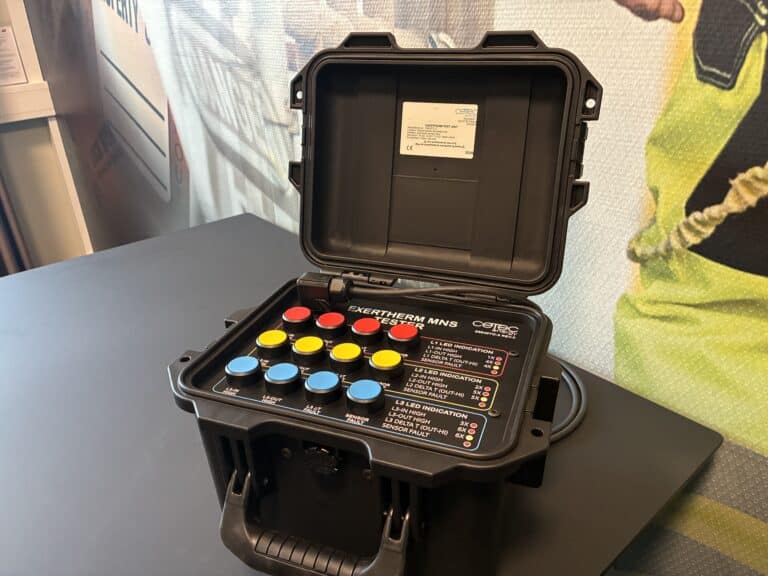 Exertherm MNS Tester for simulating temperature faults and verifying monitoring functions