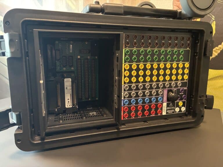 Relay test box for testing protection relay functions outside the switchboard